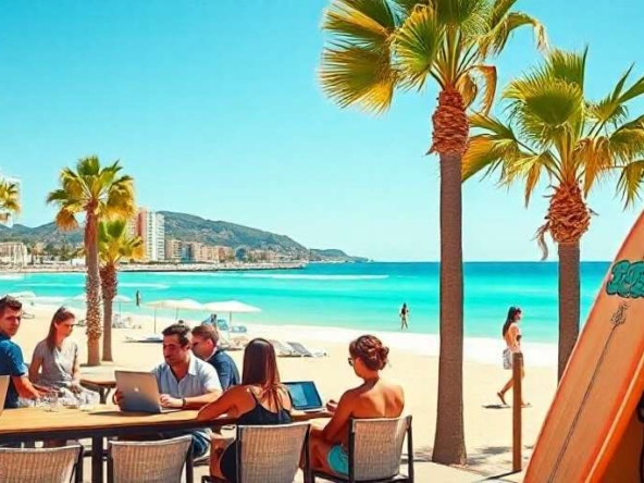 Nómadas Digitales en la playa de Benicàssim