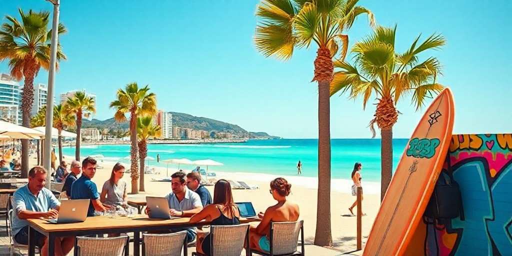 Nómadas Digitales en la playa de Benicàssim